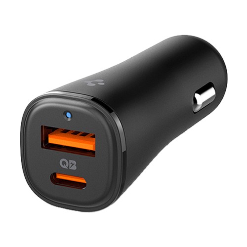 Spigen 48W USB-C 2 Port Araç içi Hızlı Şarj Aleti PPS Desteği Akım Korumalı Güç Adaptörü Çakmaklık iPhone & Android & iPad Type-C PD 3.0 30W + QC 3.0 18W - ACP08447
