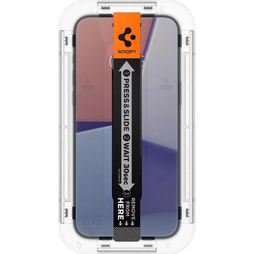 Spigen Apple iPhone 16 Plus / 15 Plus ile Uyumlu Hayalet Cam Ekran Koruyucu Kolay Kurulum GLAS.tR EZ Fit Privacy HD - AGL07119