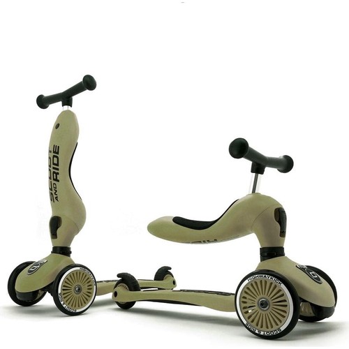 Scoot & Ride Highwaykick 1 Oturaklı Çocuk Scooter Olive 160629-00001