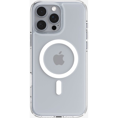 Spigen Apple iPhone 16 Pro Max ile Uyumlu ince MagSafe Kılıf Ultra Hybrid T Force Kamera Butonu Sararmaya Dayanıklı Hava Kanalı Teknolojisi™ Askeri Sınıf Koruma MagFit White Şeffaf Kapak - ACS08505