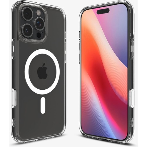 Spigen Apple iPhone 16 Pro Max ile Uyumlu ince MagSafe Kılıf Ultra Hybrid T Force Kamera Butonu Sararmaya Dayanıklı Hava Kanalı Teknolojisi™ Askeri Sınıf Koruma MagFit White Şeffaf Kapak - ACS08505