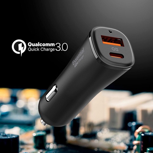 Spigen 48W USB-C 2 Port Araç içi Hızlı Şarj Aleti PPS Desteği Akım Korumalı Güç Adaptörü Çakmaklık iPhone & Android & iPad Type-C PD 3.0 30W + QC 3.0 18W - ACP08447