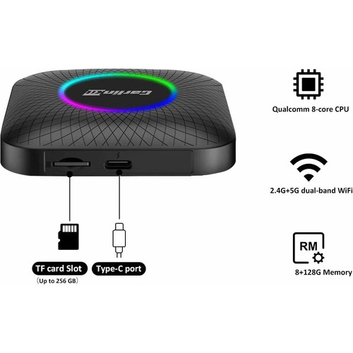 Carlinkit Tbox Max Ambient Android 13.0 Carplay disney, Prime Netflix