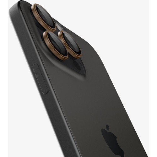 Spigen iPhone 17 Pro Max / 17 Pro / 16 Pro Max / 16 Pro / 15 Pro Max / 15 Pro / 14 Pro Max / 14 Pro ile Uyumlu Kamera Lens Camı Koruyucu Kolay Kurulum GLAS.tR EZ Fit Optik Pro 2 Adet Desert AGL08862