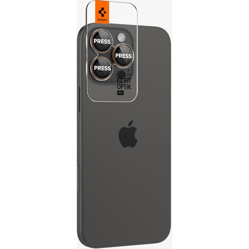 Spigen iPhone 17 Pro Max / 17 Pro / 16 Pro Max / 16 Pro / 15 Pro Max / 15 Pro / 14 Pro Max / 14 Pro ile Uyumlu Kamera Lens Camı Koruyucu Kolay Kurulum GLAS.tR EZ Fit Optik Pro 2 Adet Desert AGL08862