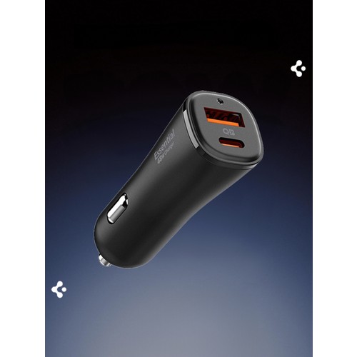 Spigen 48W USB-C 2 Port Araç içi Hızlı Şarj Aleti PPS Desteği Akım Korumalı Güç Adaptörü Çakmaklık iPhone & Android & iPad Type-C PD 3.0 30W + QC 3.0 18W - ACP08447