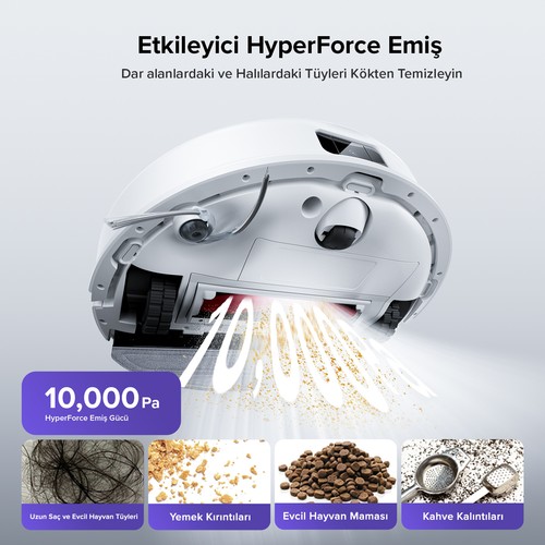 Roborock S8 Pro Akıllı Robot Süpürge - Beyaz