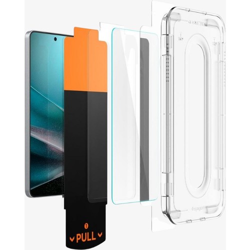 Spigen Samsung Galaxy S25 Edge ile Uyumlu Cam Ekran Koruyucu Kolay Kurulum GLAS.tR EZ Fit Pro HD - AGL09411