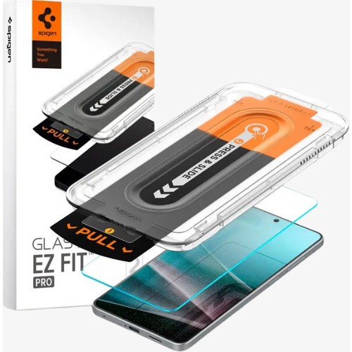 Spigen Samsung Galaxy S25 Edge ile Uyumlu Cam Ekran Koruyucu Kolay Kurulum GLAS.tR EZ Fit Pro HD - AGL09411