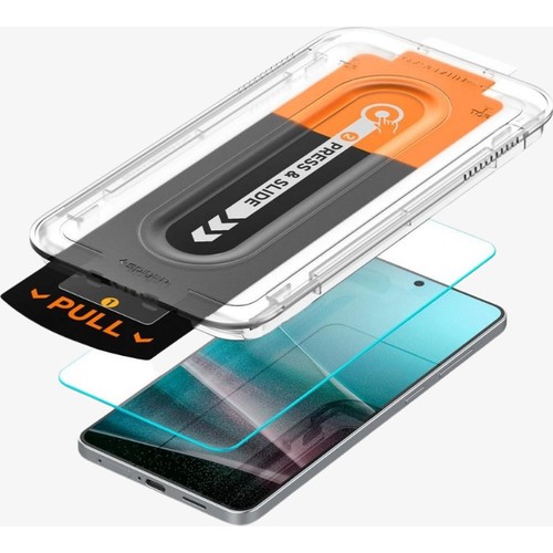 Spigen Samsung Galaxy S25 Edge ile Uyumlu Cam Ekran Koruyucu Kolay Kurulum GLAS.tR EZ Fit Pro HD - AGL09411