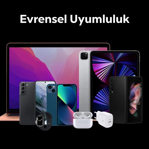 Spigen 20W USB-C Mini Hızlı Şarj Aleti/Şarj Isısını Düşürür GaN Destekli Akım Korumalı Güç Adaptörü iPhone & Android & iPad Type-C White - ACH02071