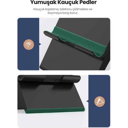UGREEN Yükseklik Ayarlı Telefon Tutucu Standı, Siyah, 80903