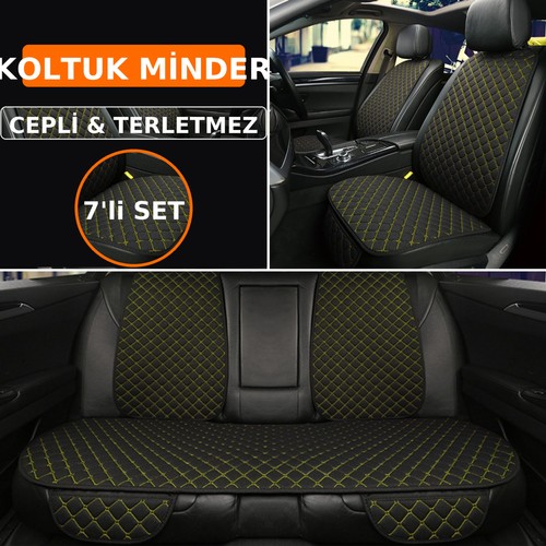 Kumaş Kapitone 7 Parça Minder: Araç Koltuklarında Pratik Konfor ve Şık Görünüm