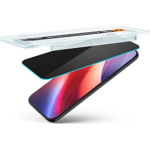 Spigen Apple iPhone Air ile Uyumlu Hayalet Cam Ekran Koruyucu AluminaCore™ iyonlaştırılmış Güçlendirilmiş Cam Teknolojisi Kolay Kurulum GLAS.tR EZ Fit Privacy HD (2 Adet) - AGL09862