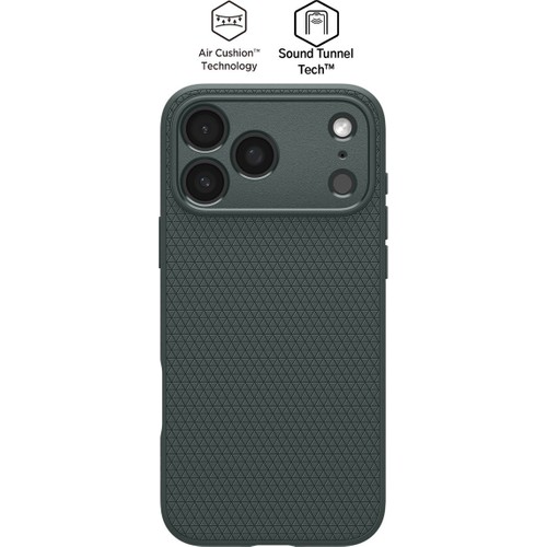 Spigen Apple iPhone 17 Pro ile Uyumlu ince Kılıf Liquid Air Hava Kanalı Teknolojisi™ Askeri Sınıf Koruma Abyss Green Dokulu Yüzey Kapak - ACS09944