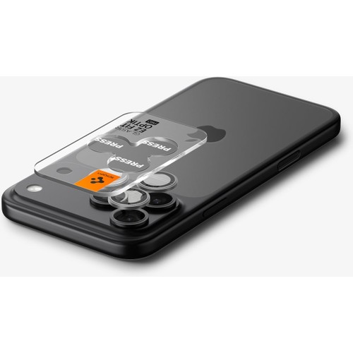 Spigen Apple iPhone 17 Pro Max / 17 Pro / 16 Pro Max / 16 Pro / 15 Pro Max / 15 Pro / 14 Pro Max ile Uyumlu Kamera Lens Camı Koruyucu Kolay Kurulum GLAS.tR EZ Fit Optik Pro (2 Adet) Gray - AGL10125