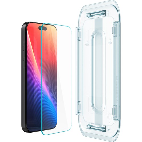 Spigen Apple iPhone 17 Pro Max / 16 Pro Max ile Uyumlu Cam Ekran Koruyucu AluminaCore™ iyonlaştırılmış Güçlendirilmiş Cam Teknolojisi Kolay Kurulum GLAS.tR EZ Fit Slim HD (2 Adet) - AGL07907
