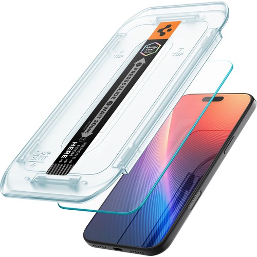 Spigen Apple iPhone 17 Pro Max / 16 Pro Max ile Uyumlu Cam Ekran Koruyucu AluminaCore™ iyonlaştırılmış Güçlendirilmiş Cam Teknolojisi Kolay Kurulum GLAS.tR EZ Fit Slim HD (2 Adet) - AGL07907