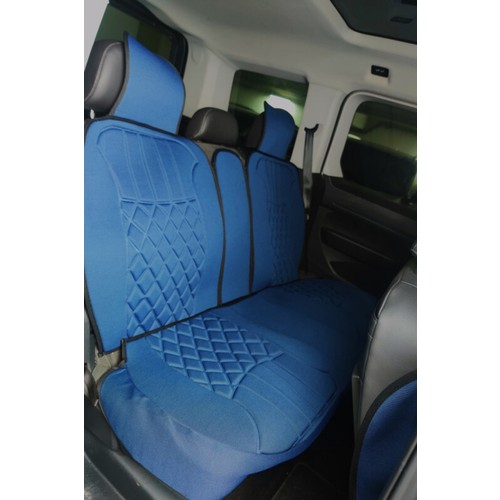 Volvo XC70 2007 ve Sonrası Trobus Elegance Ortopedik Araç Koltuk Minderi 5'li Set, Hava Yastığı Uyumlu Mavi Siyah — alternatif görsel