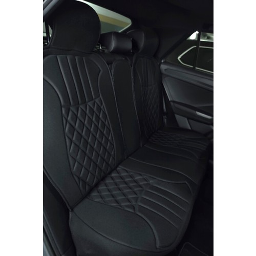 Chevrolet Trax 2013 ve Sonrası Trobus Elegance Ortopedik Araç Koltuk Minderi 5'li Set, Hava Yastığı Uyumlu Siyah Mavi — alternatif görsel