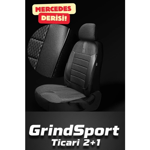 Mini Cooper 2020 ve Sonrası Hatchback – Ticari Araç 2+1 Uyumlu Vira GrindSport Koltuk Kılıfı – Siyah, Kolay Montaj — alternatif görsel