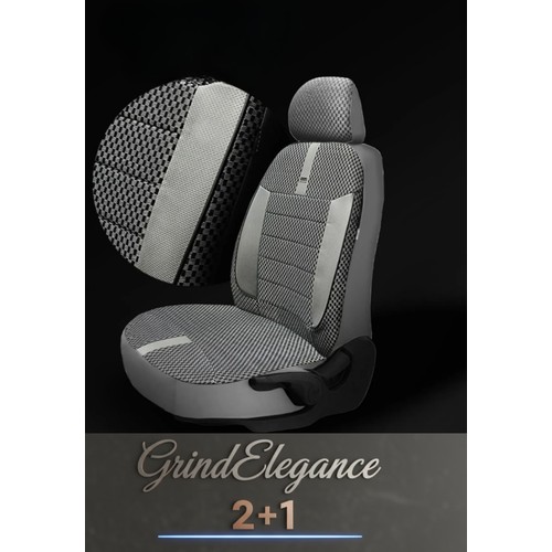 Toyota Rav4 2006-2012 – Ticari Araç 2+1 Uyumlu Vira GrindSport Koltuk Kılıfı – Gri, Kolay Montaj — alternatif görsel