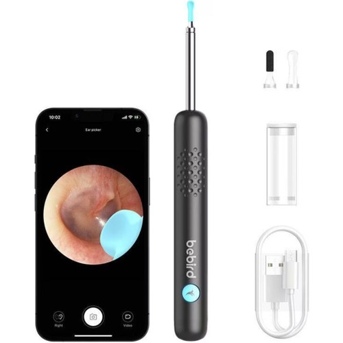 Bebird R1 Akıllı Kulak Temizleme Cihazı Kameralı Otoskop – Siyah