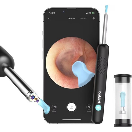 Bebird R1 Akıllı Kulak Temizleme Cihazı Kameralı Otoskop – Siyah