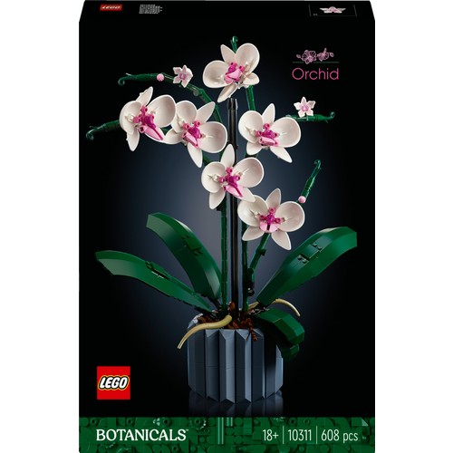 LEGO® Botanicals Orkide 10311 – Yetişkinler için 5 Yaprak ve 2 Kök İçeren Dekoratif Yapay Bitki Modeli Yapım Seti (608 Parça)
