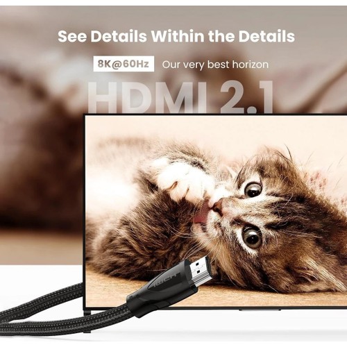 UGREEN 8K 60Hz Ultra HD HDMI 2.1 Görüntü Aktarma Kablosu, 1 Metre, 80401