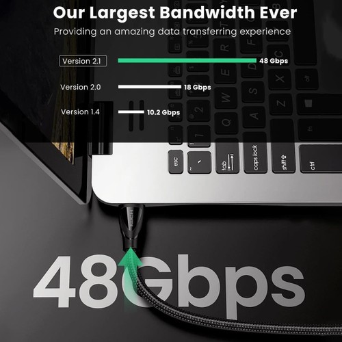 UGREEN 8K 60Hz Ultra HD HDMI 2.1 Görüntü Aktarma Kablosu, 1 Metre, 80401