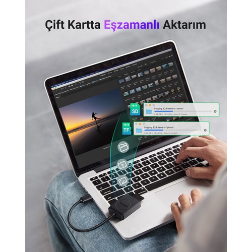 UGREEN 2-in-1 USB 3.0 SD/TF Kart Okuyucu, 20250