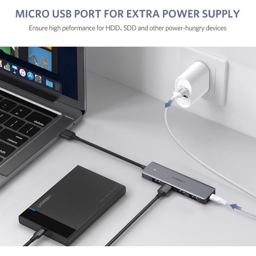 UGREEN 4 Portlu USB 3.0 Hub USB Çoklayıcı Adaptör, 50985