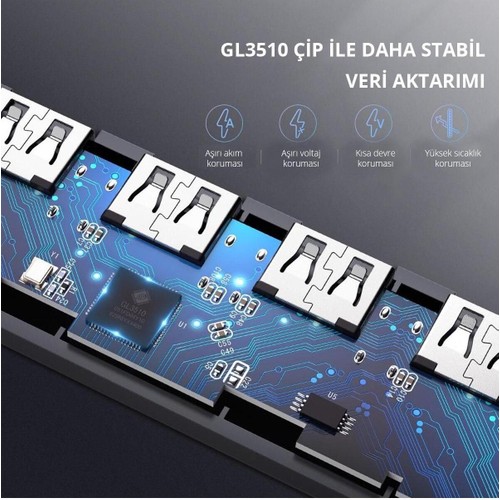 UGREEN 4 Portlu USB 3.0 Hub USB Çoklayıcı Adaptör, 50985