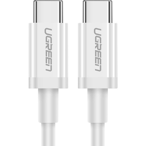 UGREEN USB-C 60W 3A QC PD Hızlı Şarj Kablosu, 1 m, Beyaz, 60518