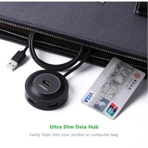 UGREEN 4 Portlu USB 2.0 Hub Çoklayıcı, Siyah, 20277