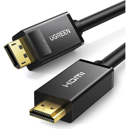 UGREEN 4K Displayport to HDMI Dönüştürücü Kablo 1.5 Metre, Siyah, 10239