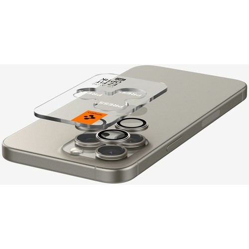 Spigen Apple iPhone 17 Pro Max / 17 Pro / 16 Pro Max / 16 Pro / 15 Pro Max / 15 Pro / 14 Pro Max ile Uyumlu Kamera Lens Camı Koruyucu Kolay Kurulum GLAS.tR EZ Fit Optik Pro 2 Adet Natural - AGL07163