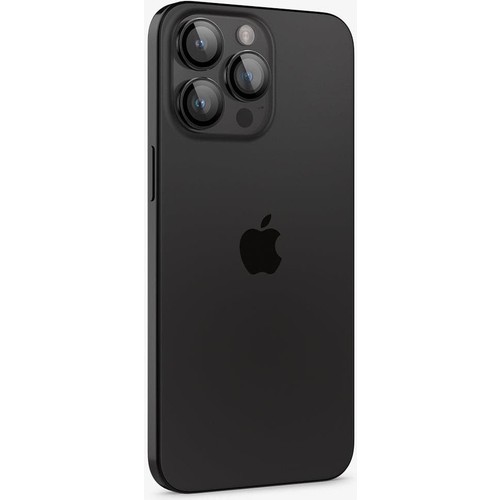 Spigen Apple iPhone 17 Pro Max / 17 Pro / 16 Pro Max / 16 Pro / 15 Pro Max / 15 Pro / 14 Pro Max ile Uyumlu Kamera Lens Camı Koruyucu Kolay Kurulum GLAS.tR EZ Fit Optik Pro 2 Adet Black - AGL05205