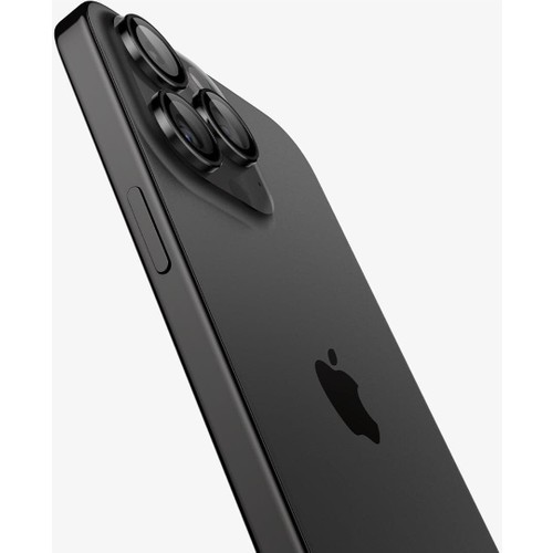 Spigen Apple iPhone 17 Pro Max / 17 Pro / 16 Pro Max / 16 Pro / 15 Pro Max / 15 Pro / 14 Pro Max ile Uyumlu Kamera Lens Camı Koruyucu Kolay Kurulum GLAS.tR EZ Fit Optik Pro 2 Adet Black - AGL05205