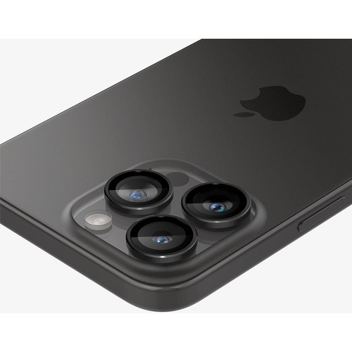 Spigen Apple iPhone 17 Pro Max / 17 Pro / 16 Pro Max / 16 Pro / 15 Pro Max / 15 Pro / 14 Pro Max ile Uyumlu Kamera Lens Camı Koruyucu Kolay Kurulum GLAS.tR EZ Fit Optik Pro 2 Adet Black - AGL05205