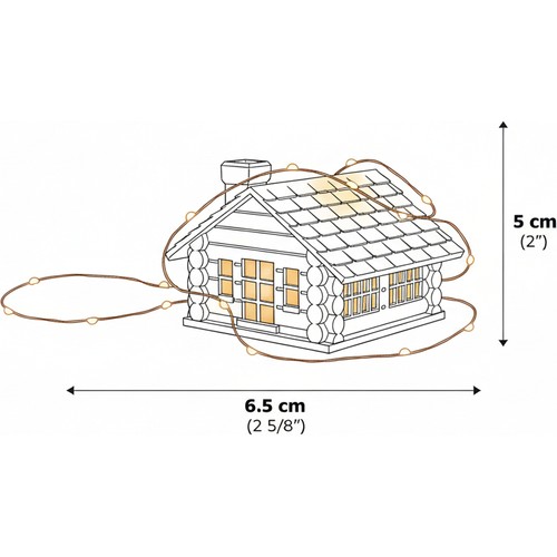 Auro Little Log Cabin Sıcak Yuva Işıkları - Mini Kış Köyü Seti Yılbaşı Özel - 3D - Görsel 3