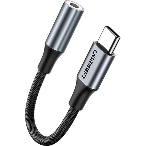 UGREEN Type-C to Aux Jak Kulaklık Adaptörü Kablo Dönüşütücü, Gümüş, 30632