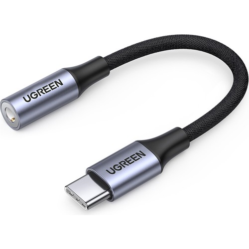 UGREEN Type-C to Aux Jak Kulaklık Adaptörü Kablo Dönüşütücü, Gümüş, 30632