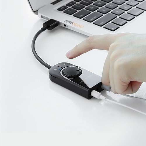 Ugreen USB Harici Stereo Ses Kartı 15cm Siyah Yüksek Ses Kalitesi ve Profesyonel Kullanım İçin