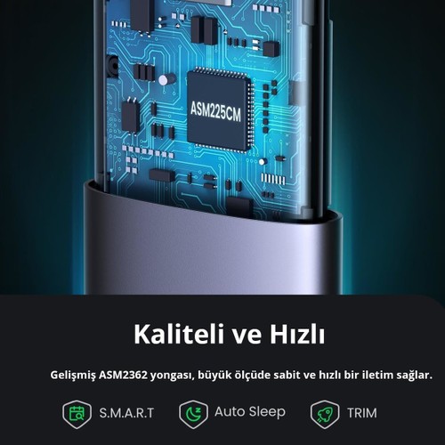 Ugreen M.2 Nvme SSD Type-C 3.1 Gen2 Pcıe M-Key M+B Key Disk Kutusu