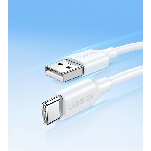 UGREEN USB-C - USB-A 3A QC Hızlı Şarj Kablosu, 1.5 m, Beyaz, 60122
