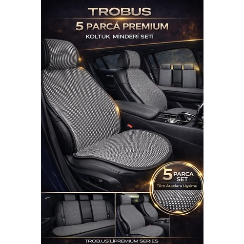 Örme Minder Premium 5 Parça Tam Set: Araç Koltuklarında Pratik Konfor ve Şık Görünüm