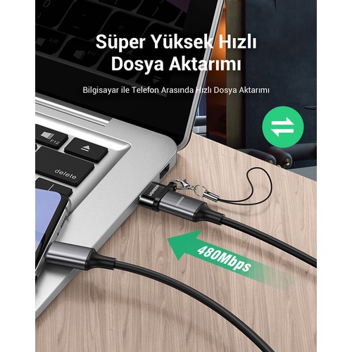 UGREEN USB-A Erkek - USB-C Dişi Çevirici Dönüştürücü Adaptör, 50568
