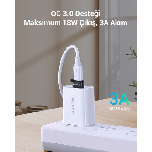 UGREEN USB-A Erkek - USB-C Dişi Çevirici Dönüştürücü Adaptör, 50568
